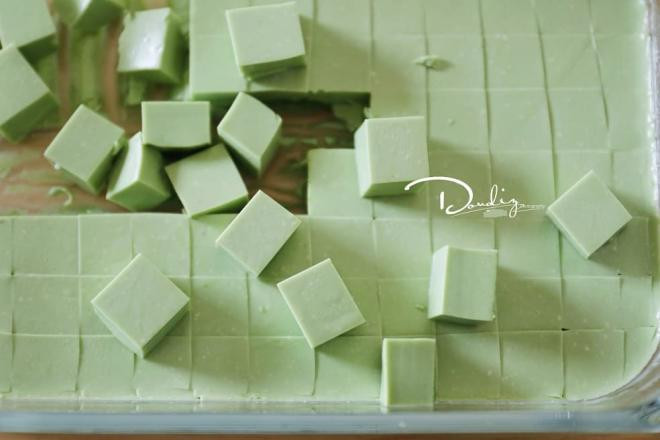 chè pudding matcha đậu đỏ 2