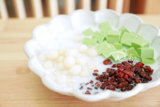 chè pudding matcha đậu đỏ 5