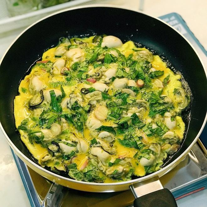trứng chiên hàu sữa 1