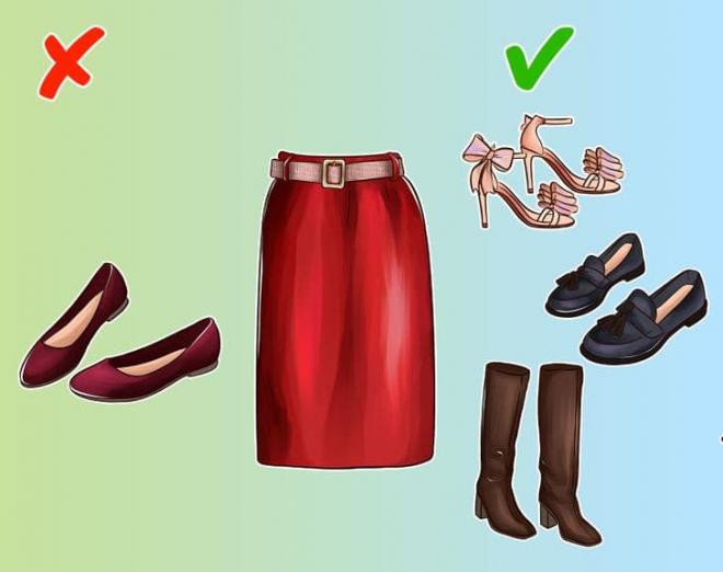 mẹo kết hợp chân váy với giày dép 1 mẹo kết hợp chân váy với giày dép 1