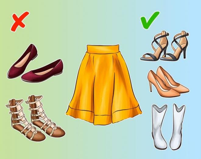 mẹo kết hợp chân váy với giày dép 5 mẹo kết hợp chân váy với giày dép 5