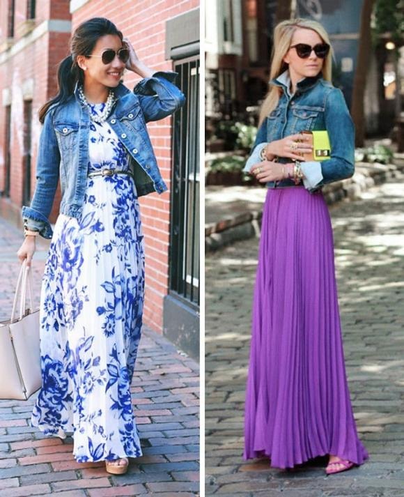 maxi, mặc váy maxi, thời trang 