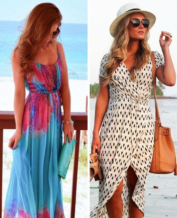 maxi, mặc váy maxi, thời trang 