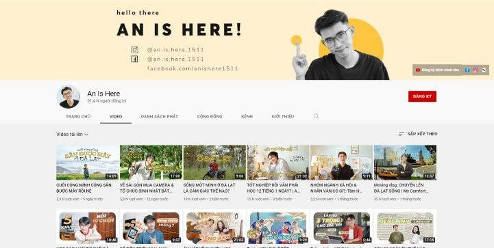 Kênh youtube An Is Here