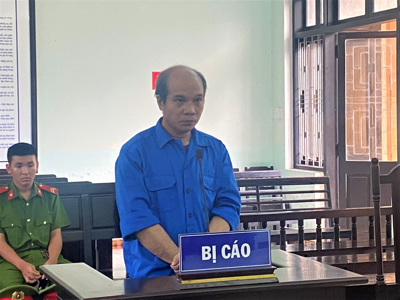 Bị cáo Phan Văn Chinh tại phiên tòa