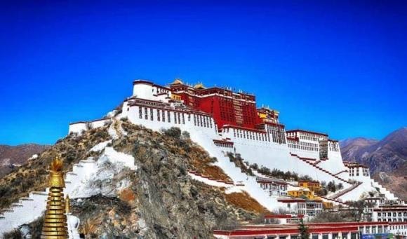 Cung điện Potala, kiến trúc rát vàng