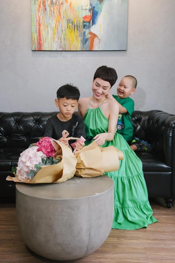 Trà My, con trai Trà My, sao việt đi Phú Quốc 
