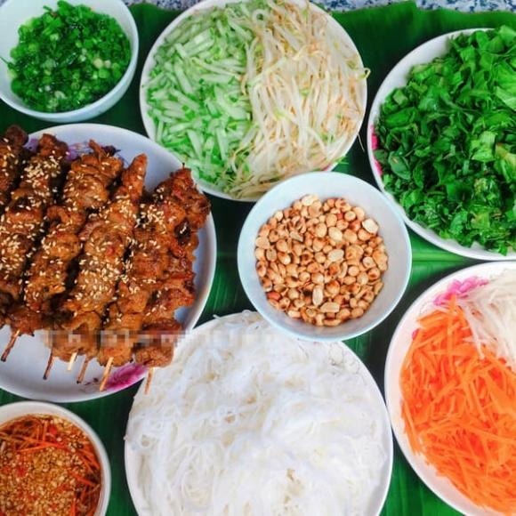 bún thịt nướng, cách làm bún thịt nướng, món ngon 