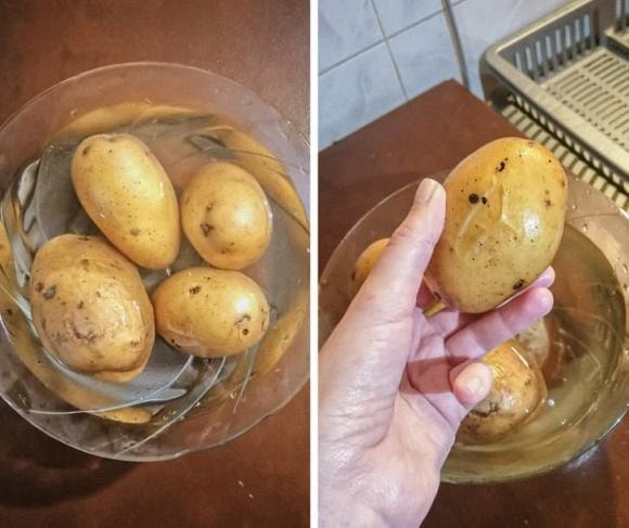 khoai tây, mẹo lột vỏ khoai tây, lột vỏ khoai tây, mẹo nhà bếp