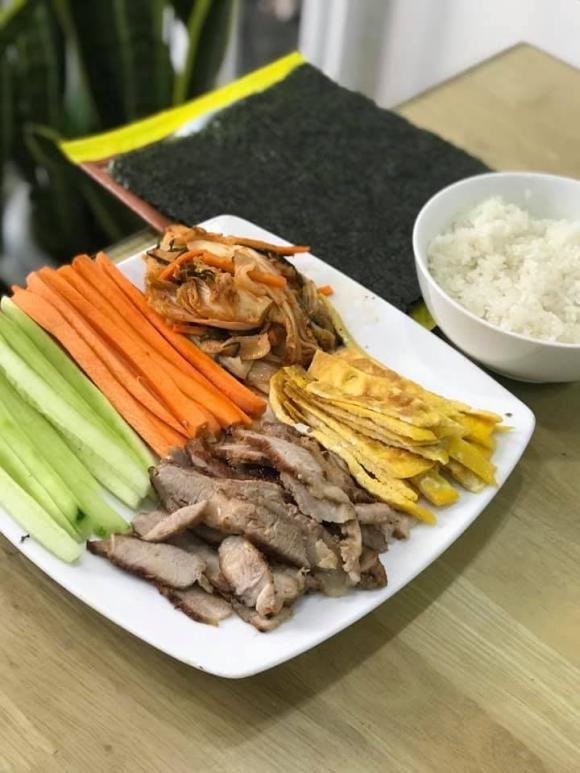 Cơm cuộn kim bắp, Cơm cuộn rong biển, Cơm cuộn hàn quốc, món ngon 