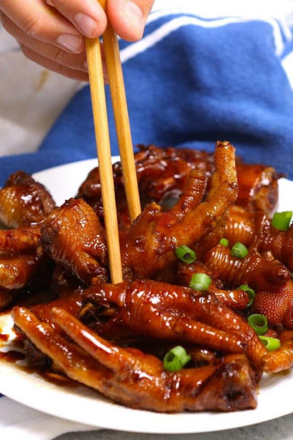chân gà, cách làm chân gà, chân gà sốt nước tương, 