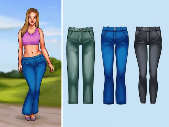 thời trang, quần jeans, chọn quần jeans, chọn quần jeans theo dáng người