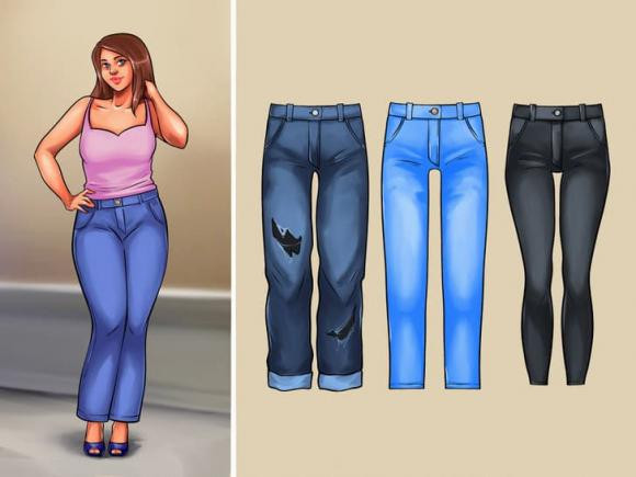 thời trang, quần jeans, chọn quần jeans, chọn quần jeans theo dáng người