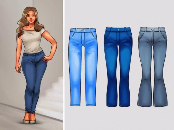 thời trang, quần jeans, chọn quần jeans, chọn quần jeans theo dáng người