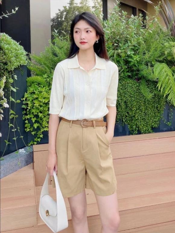 quần sooc, thời trang hè, Quần short Bermuda, quần yếm, quần trắng