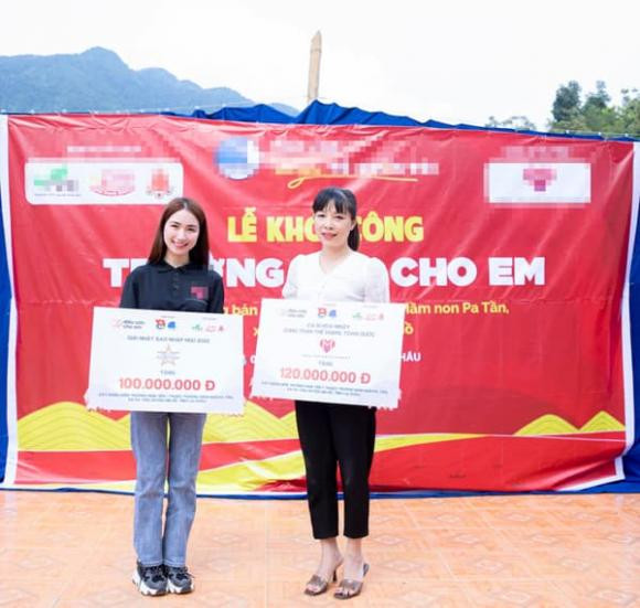 Hòa Minzy xây trường 2 Hòa Minzy, Hòa Minzy làm từ thiện, sao việt