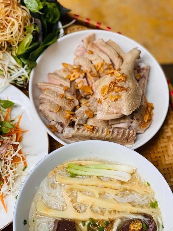 thịt vịt, bún măng vịt, món ngon 