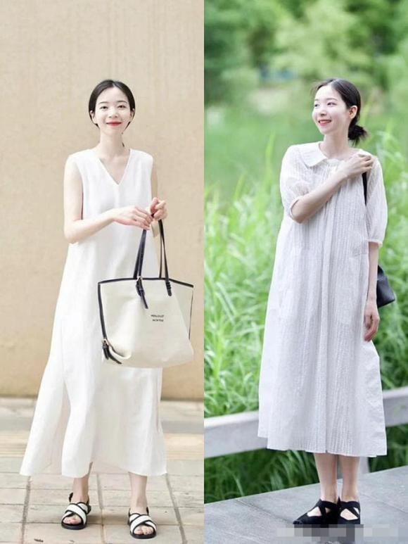 mặc theo phong cách thoải mái, quần áo đơn giản, thời trang hè