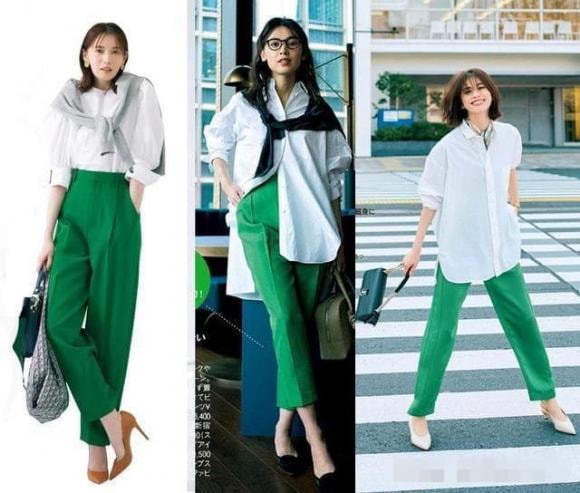màu xanh lá cây, thời trang, phối đồ màu xanh