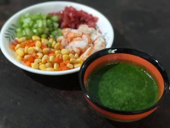 cơm chiên, cơm chiên màu xanh, cơm rang ngon 