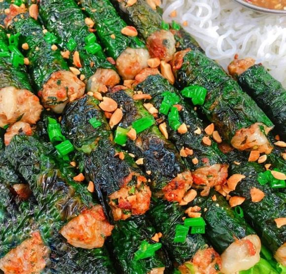 bò nướng lá lốt mỡ chài, công thức làm bò nướng lá lốt mỡ chài, món ngon từ thịt bò