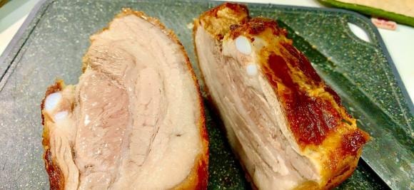 thịt quay giòn bì, cách làm thịt quay giòn bì, món ngon