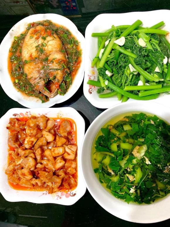 mâm cơm nhà, tối nay ăn gì, mâm cơm ngon 