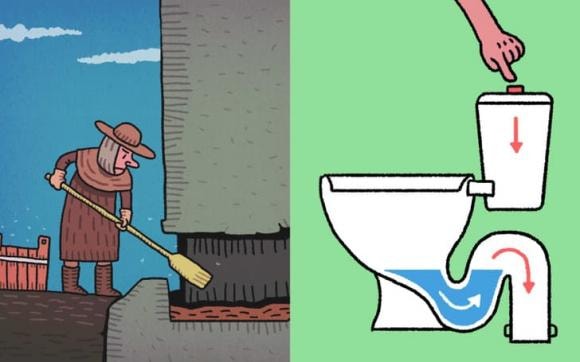  phòng tắm, nhà vệ sinh, nhà vệ sinh ngày xưa, kiến thức 
