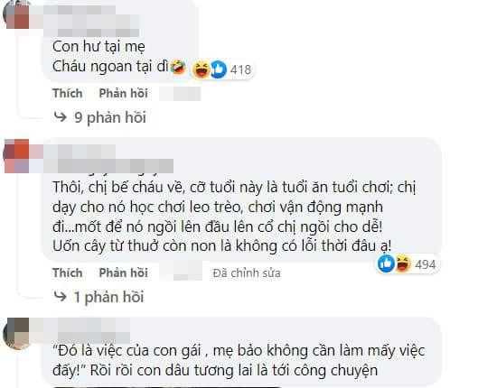 trông con, làm việc nhà, dạy con 