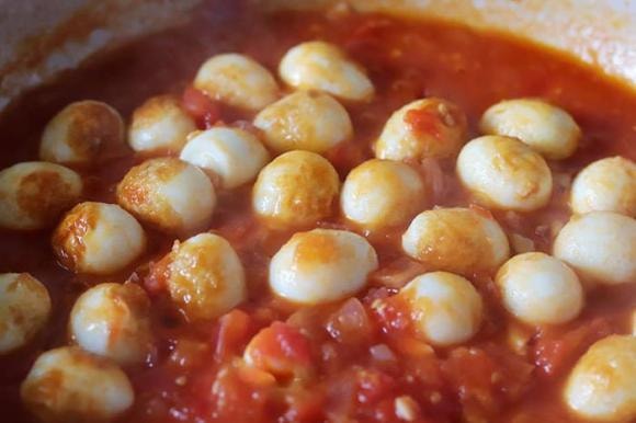 món ngon từ trứng chim cút, trứng chim cút sốt cà chua, món ngon 