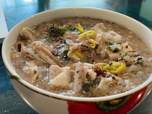cháo lòng, cách nấu cháo lòng, lòng xào dưa