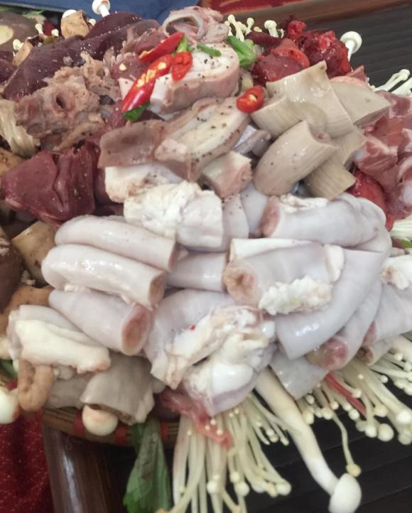 cháo lòng, cách nấu cháo lòng, lòng xào dưa