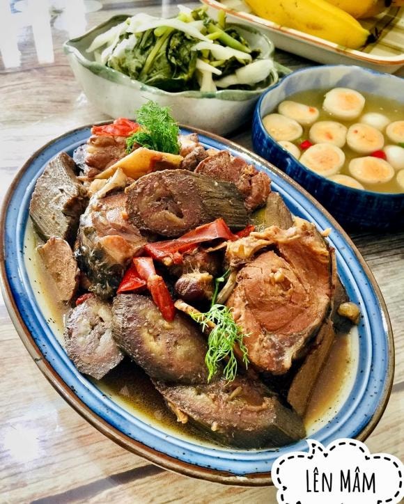 Cá trắm kho ba chỉ, công thức Cá trắm kho ba chỉ , món ngon từ cá