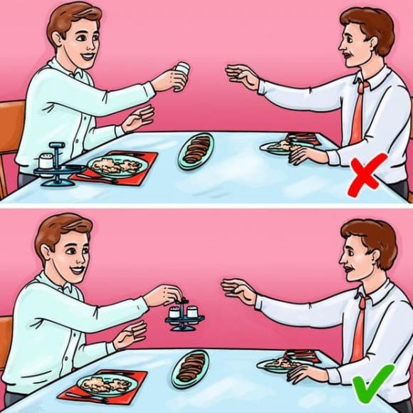 quy tắc xã giao, nguyên tắc cơ bản trên bàn ăn, phép lịch sự trên bàn ăn,  nguyên tắc trên bàn ăn