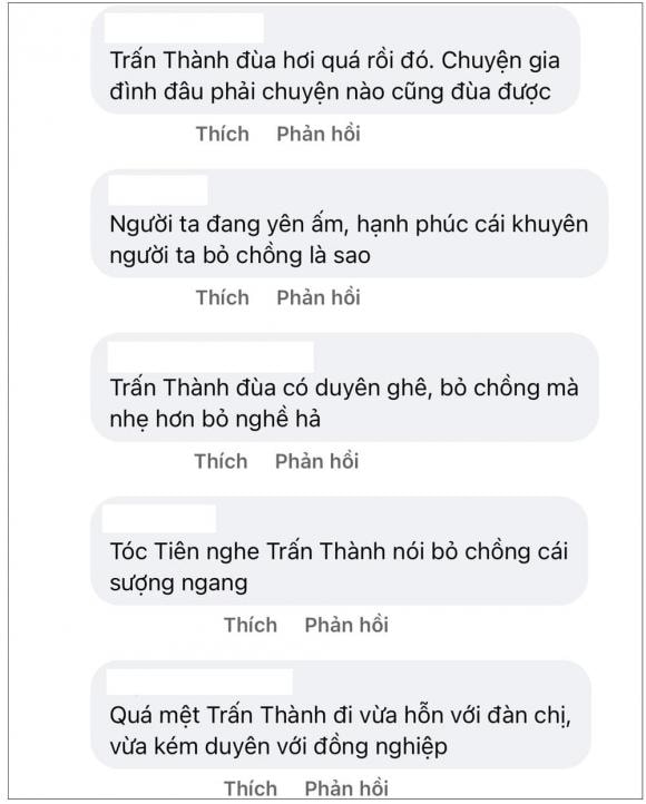 MC Trấn Thành, ca sĩ Tóc Tiên, danh hài Trấn Thành, sao Việt