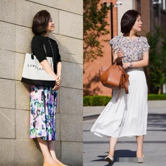 bộ váy, chân váy đẹp, thời trang trung niên