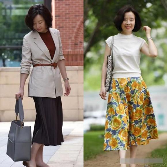 bộ váy, chân váy đẹp, thời trang trung niên