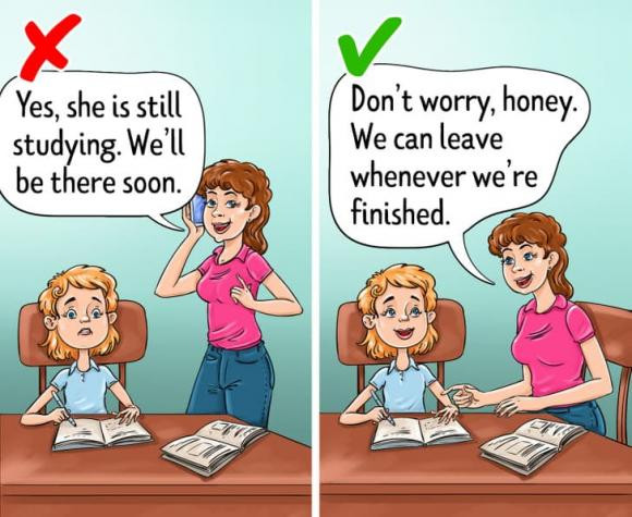 chăm con, dỗ con đến trường, con không thích đi học 