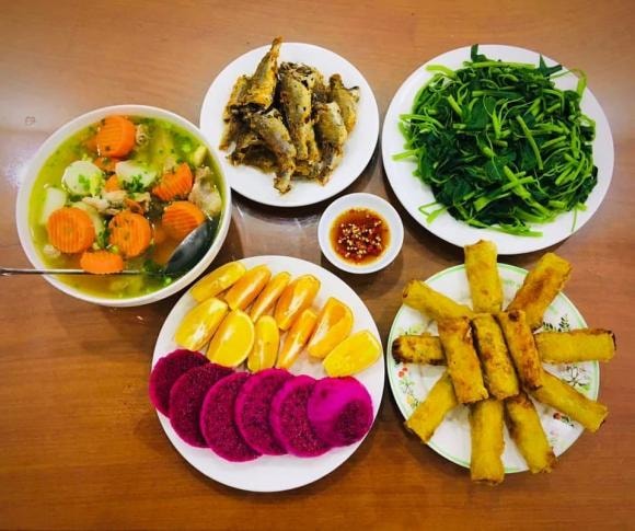 mâm cơm, mâm cơm ngày mưa, món ngon 