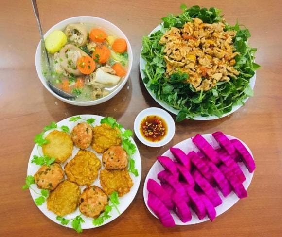 mâm cơm, mâm cơm ngày mưa, món ngon 