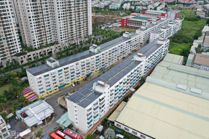 Khu nhà ở xã hội của Công ty Lê Thành trên đường Lê Tấn Bê (quận Bình Tân, TP HCM) với quy mô 930 căn hộ trong khuôn viên 18.000 m2. Ảnh: Quỳnh Trần