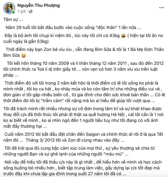 ca sĩ Thu Phượng, MC Thành Trung, vợ cũ MC Thành Trung, sao Việt