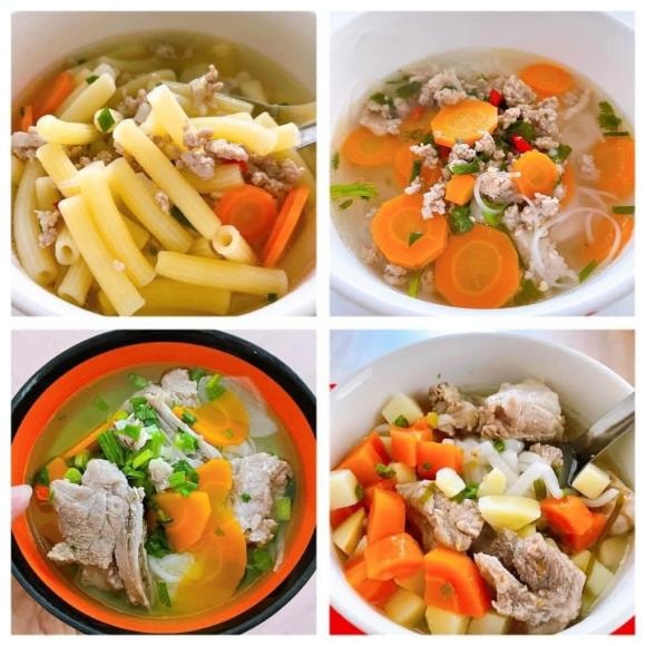 mâm cơm ngon, mâm cơm ở cữ, chồng nấu cơm cho vợ