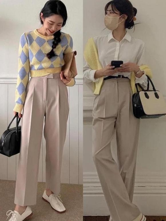 thời trang, quần tây, quần cạp cao, thời trang thu