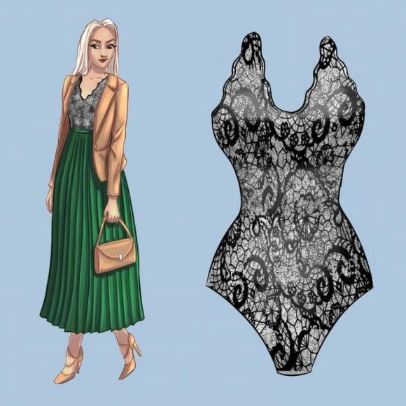 quần áo liền, áo liền quần, thời trang, bodysuit