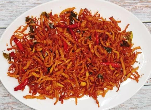 khô gà lá chanh, cách làm khô gà lá chanh, món ngon 