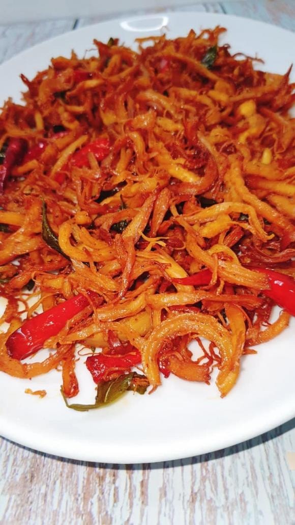 khô gà lá chanh, cách làm khô gà lá chanh, món ngon 
