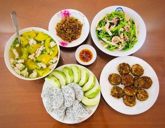 mâm cơm nhà mùa thu 7 mâm cơm, cơm nhà, mâm cơm nhà mùa thu