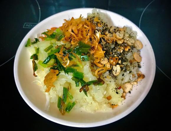 xôi sắn bánh sắn 1 xôi sắn, bánh sắn, sắn hấp cốt dừa