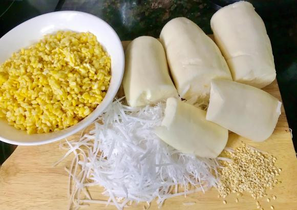 xôi sắn bánh sắn 0 xôi sắn, bánh sắn, sắn hấp cốt dừa